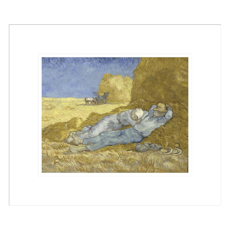 «Noon - Rest from Work (d'après Millet)» par Vincent van Gogh, impression giclée encadrée, H 13,75 po x l 15,9 po