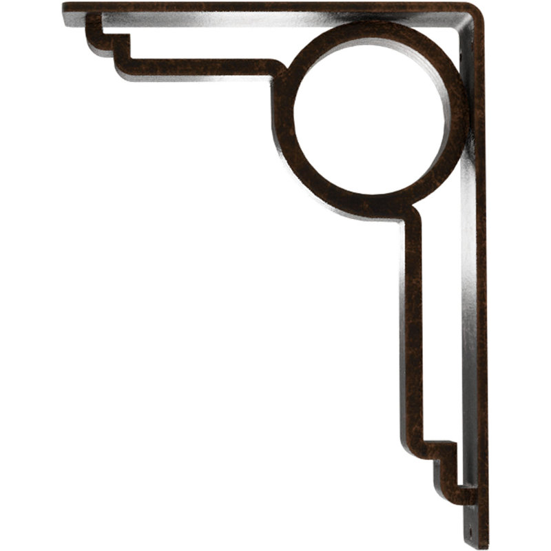 Support en fer forgé Maria, Bronze vieilli, H 10 po x l 2 po x P 7,5 po