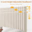 Velvet Upholstered Platform Bed with Adjustable Headboard and Wooden Slats-666015626