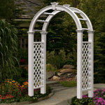 60'' W x 28'' D Polyvinyl Chloride (PVC) Arbor in White