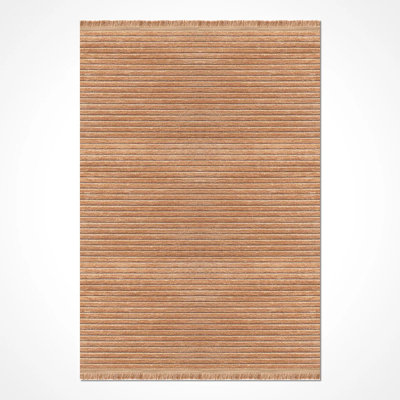 Tapis moderne en polyester doré Eatmon facile à nettoyer