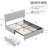 Kempst Queen Size Storage Bed Frame with 4 Storage Drawers and Button Tufted Adjustable Headboard, Upholstered Platform Bed with USB & Type C Charge Station, Wooden Slats Support, No Box Spring Needed-713142374-713142377