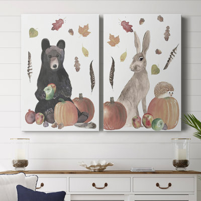 CuteAutumnForestI-Premium Gallery Wrapped Canvas -Ready to Hang