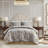4 Piece Comforter Set Blue/Grey