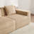 Modular 3-Seat L Shape Sectional Boneless Sofa, Cloud Sectional Couch With Deep Seat And Movable Ottoman, Corduroy Fabric-576384637