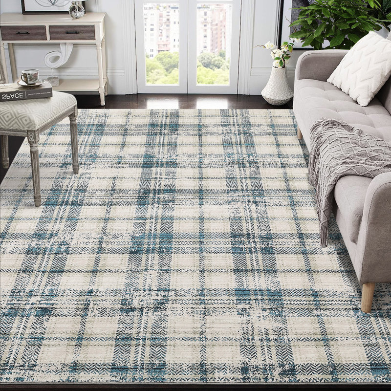 Tapis moderne lavable Buffola pour le salon Tapis neutre Tapis antidérapant, Green, Rectangle 60 pi x 230 pi