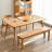 Burlywood Rectangular Solid Wood Dining Table-805644775