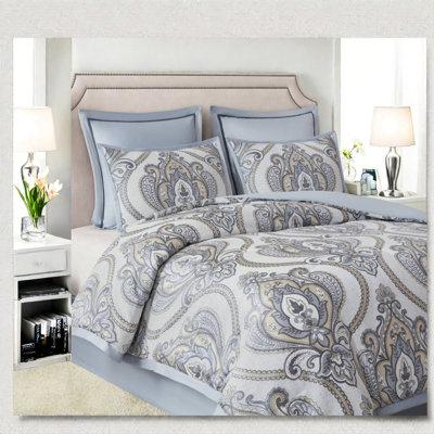 Ensembles de literie très grand bleu, édredon 9 pièces en jacquard chenille, chambre élégante