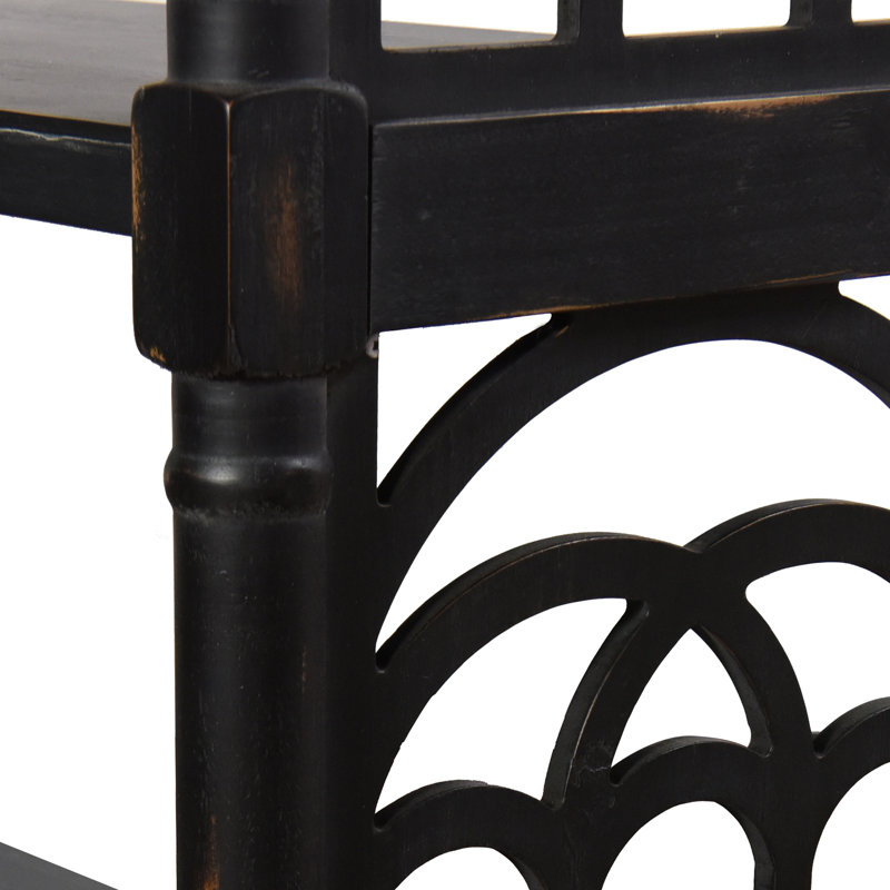 Steinmar 47.25'' Console Table, Black with Distressing