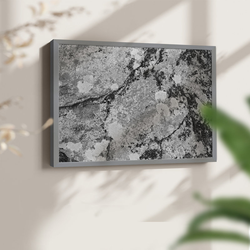 Found Textures III - Reproduction encadrée - Restickable, H 16 po x l 20 po, Gris