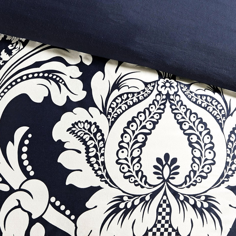 Housse de couette pour lit double / grand avec fermeture à boutons 6 pièces
