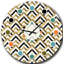 Triangle doré noir et blanc - horloge murale moderne Mid-Century-40744428