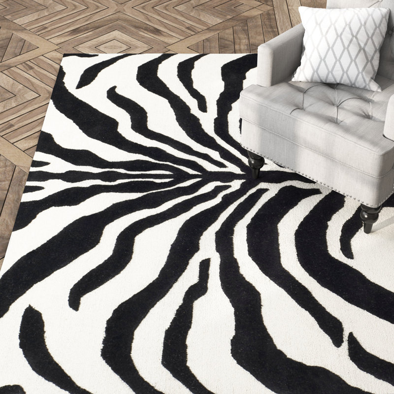 Schell Animal Print Wool Area Rug, Rectangle 244 x 305 cm