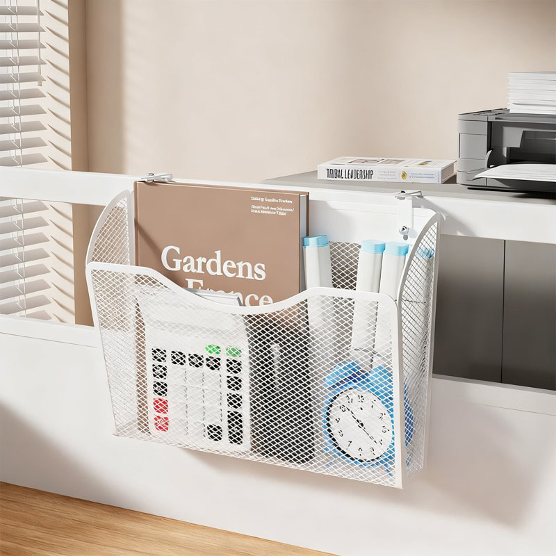 Pas d'organisation perceuse sous le bureau, support de toupie et panier de rangement pour dossiers, support de bureau à fixation latérale pour le bureau et l'espace de travail à la maison