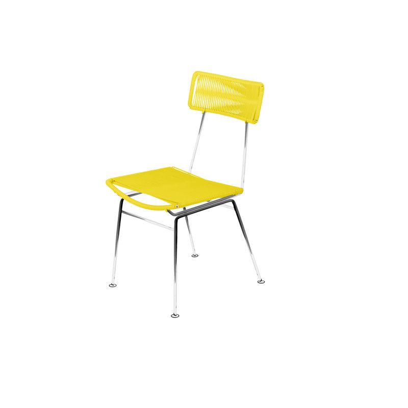 Chaise Hapi, Jaune / Chrome