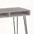 Samuel Two-Cubbies Gray Finish Computer Desk with Black Metal Leg, 29.73" H X 39.79" W X 19.6" D