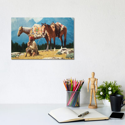 Land Of The Tetons By David Mann - Wrapped Canvas Painting by David Mann - Wrapped Canvas Painting