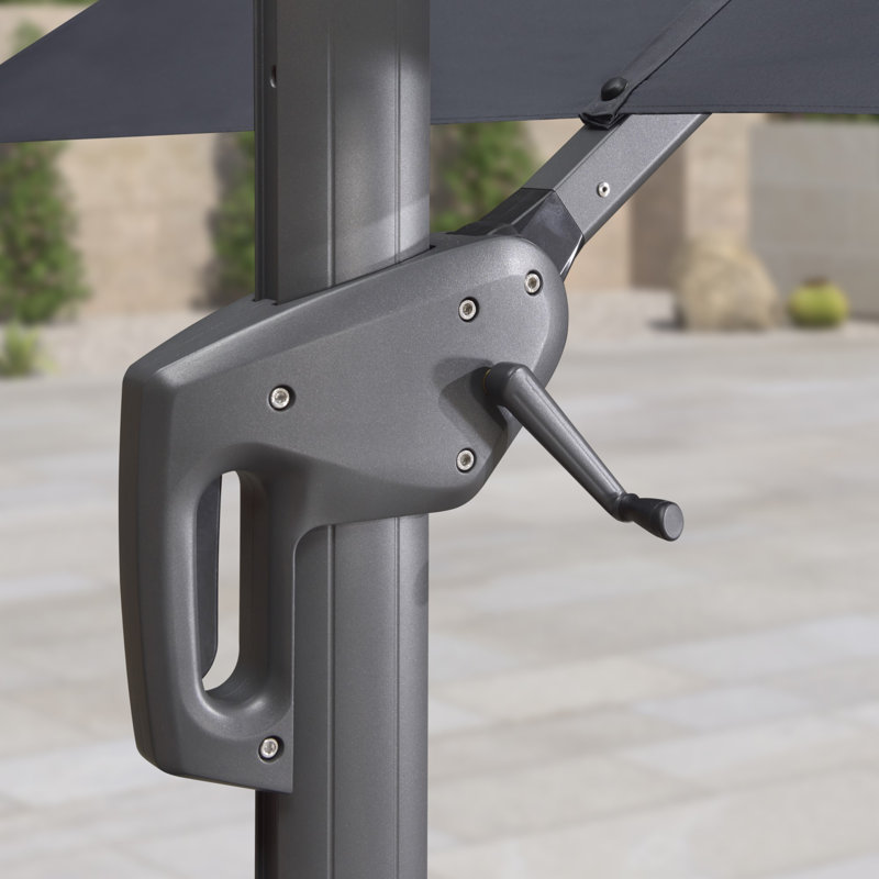 274cm X 365cm Rectangular Cantilever Parasol, Grey
