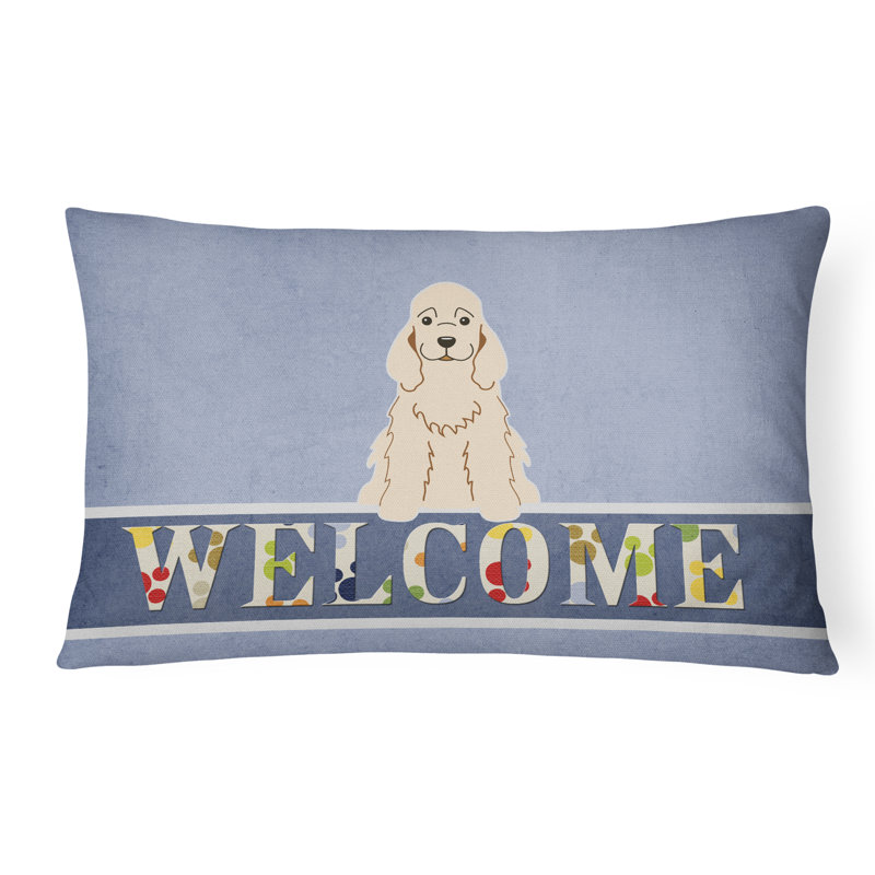  Coussin Cocker Spaniel Welcome, Chamois