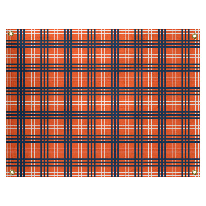 Tapisserie polyester Arizona Luxury, H 59 po x l 80 po, Orange / blanc / bleu