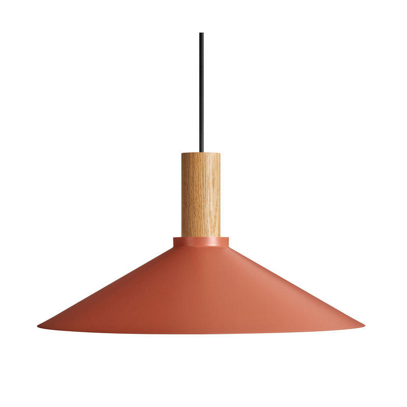 Emblem 1 - Light Pendant, 9" H x 18" W x 18" D, White, White Oak