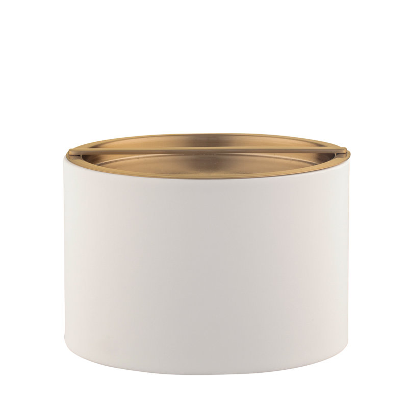 Seau à glace Duquense MESA (avec couvercle de guidon doré), Blanc