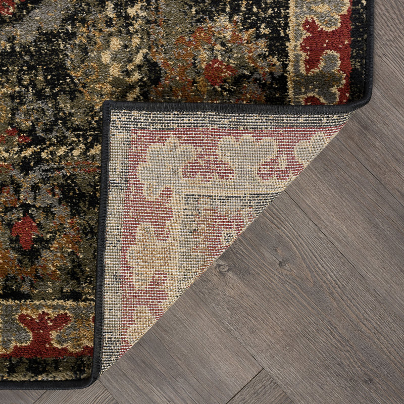Tapis oriental rouge Falken, Tapis de couloir 2 pi 3 po x 7 pi 3 po