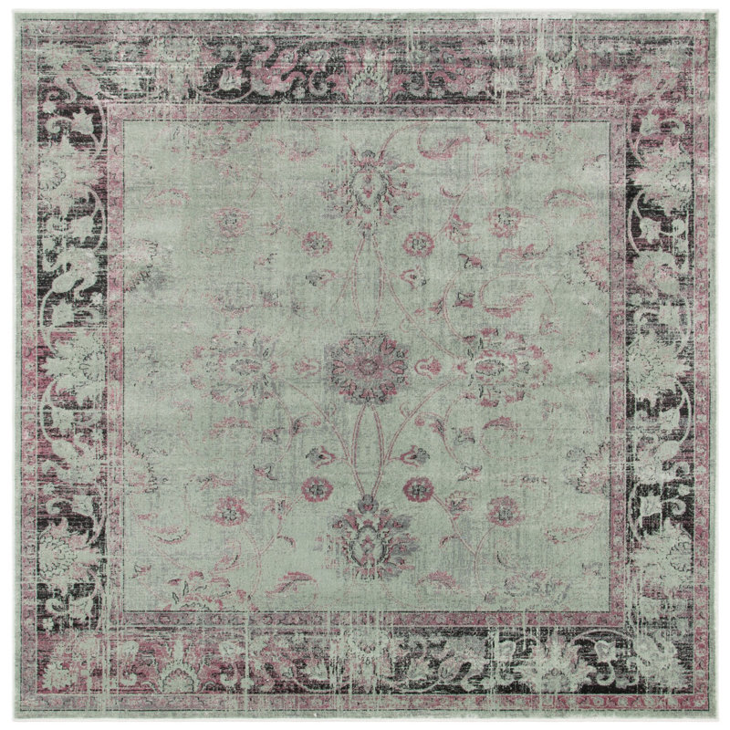 Tapis oriental performance rétro, Carré de 6 pi