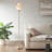 Uplight Floor Lamp with Mercury Glass Shade