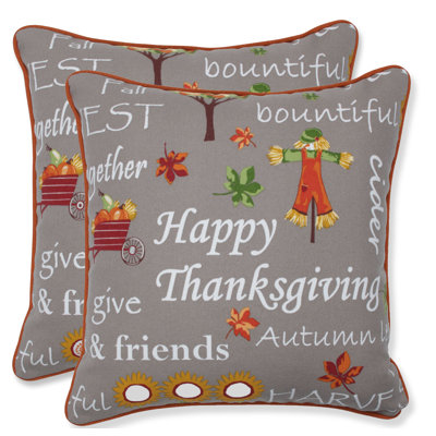 Outdoor Reversible Throw Pillow