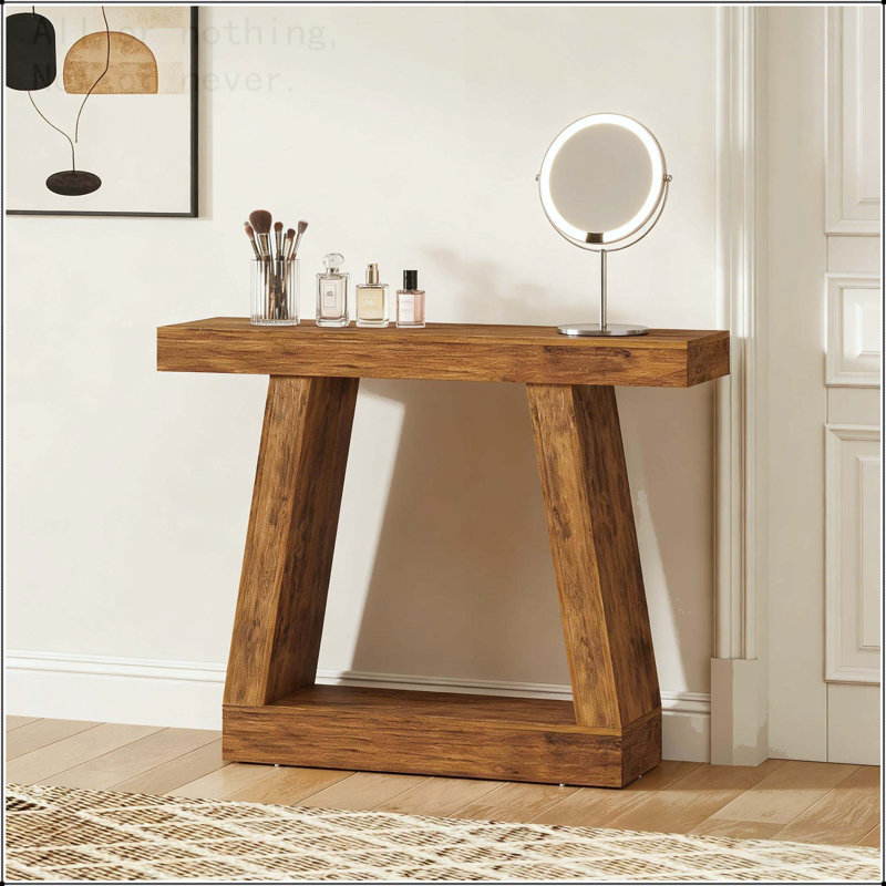 Table d'entrée à deux niveaux avec plateau de table épaissi et ensemble anti-basculement, L 41,70 po