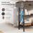 Modern Console Table with 2 Drawers, 2 Shelves, Storage Basket & Hooks - Ideal for Entryway or Behind Sofa-2096046726