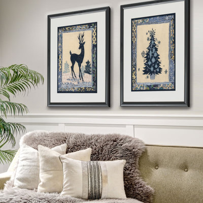 " Christmas Silhouettes " 2 - Pieces