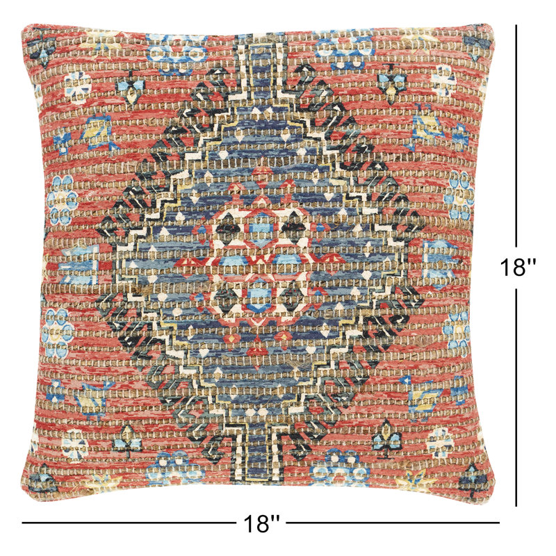 Vince Geometric Jute Blend Throw Pillow, Pillow Cover Only - No Insert