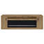 Console invitante avec foyer et rangement multimédia