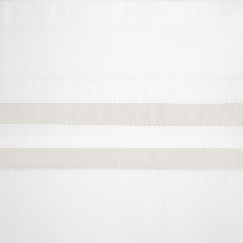 Ribbons Standard Cotton Duvet Cover, California King Duvet Cover, White/Oyster