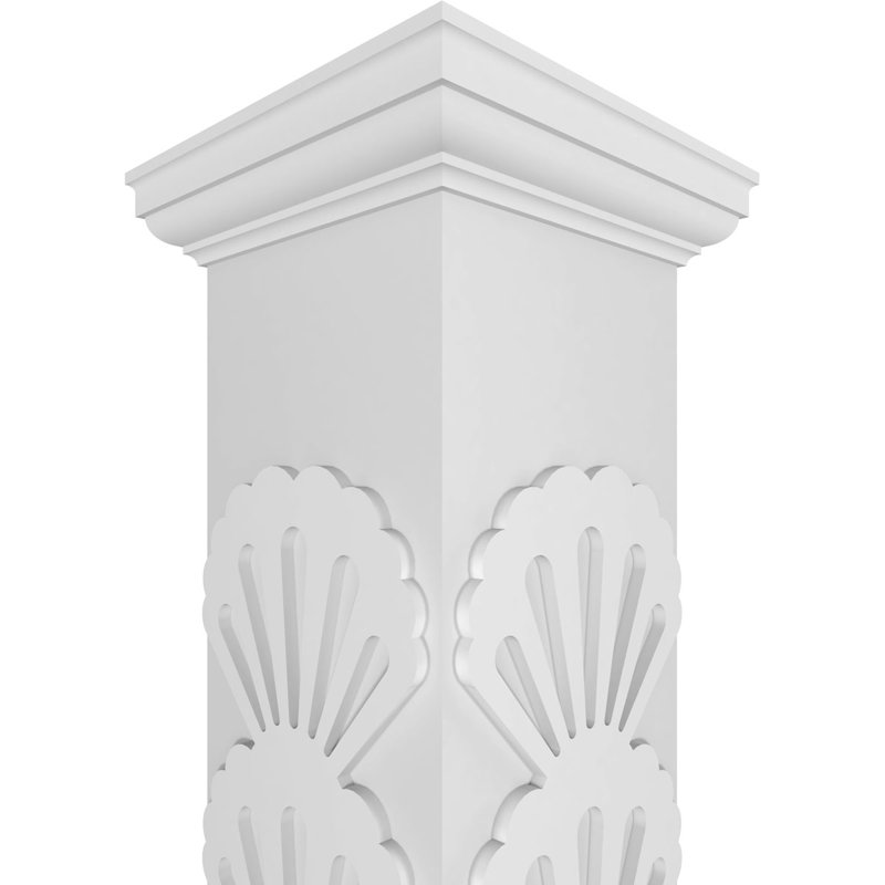 Craftsman Classic Bondi Square non effilé avec colonne toscane et base toscane, H 120 po x l 11,625 po x P 11,625 po