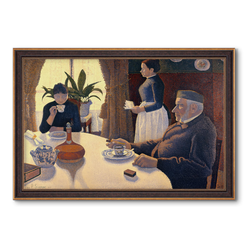 La salle à manger (déjeuner), 1886-1887 - Paul Signac - Toile encadrée sur mesure, 28x40 INNER SIZE, Framed Canvas