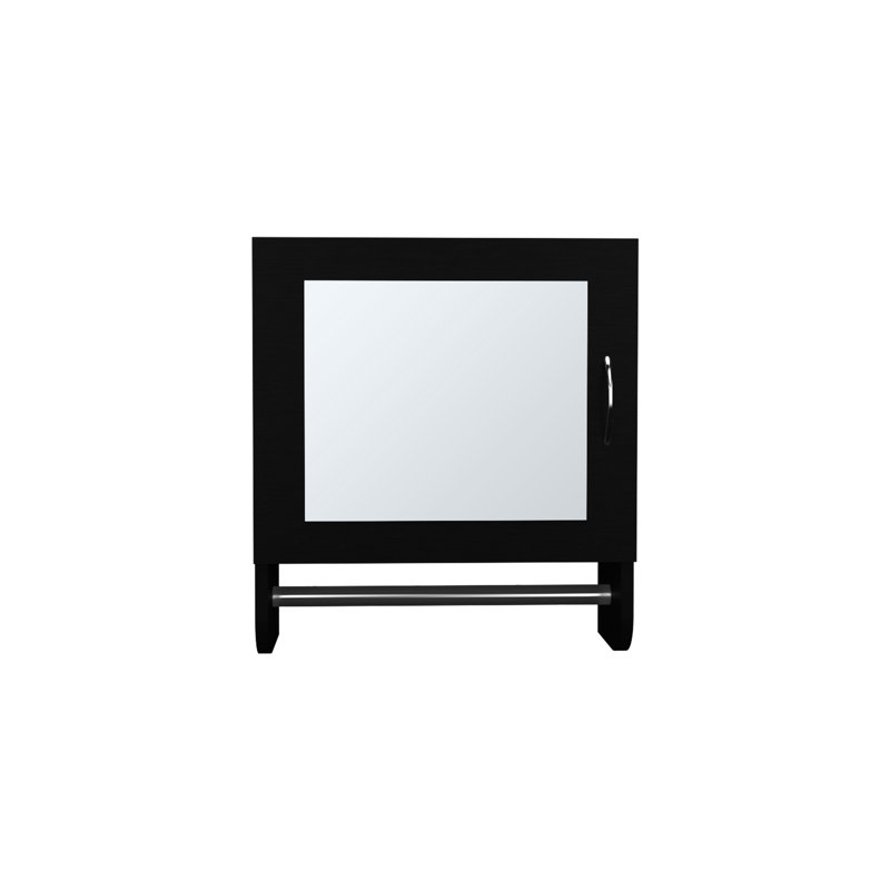 Armoire à pharmacie blanche à miroir avec porte-serviettes, H 19,7 po et l 17,7 po, deux tablettes intérieures pour la cuisine de la salle de bain, rangement simple
