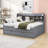 Full Size Wooden Daybed with Built-in Bookshelves, Storage Drawers, Twin Trundle-28421641