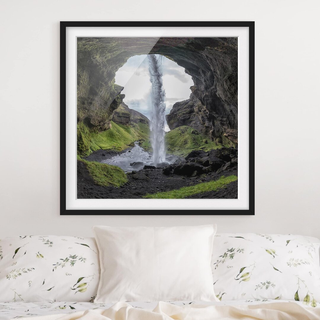 Gerahmtes Poster Hidden Waterfall