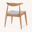 Ensemble de chaises de salle à manger Vintage avec dossier ergonomique en bois d'hévéa