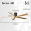 60" Irene 5-Blade Hugger Ceiling Fan with Wall Remote-1087667353-1087667334-1087667335