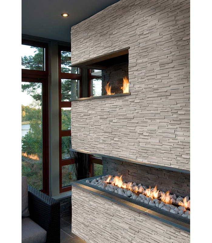 Stonecrest 6 in. x 18 in. Multi Finish Marble Ledger Corner Wall Tile, Auric White