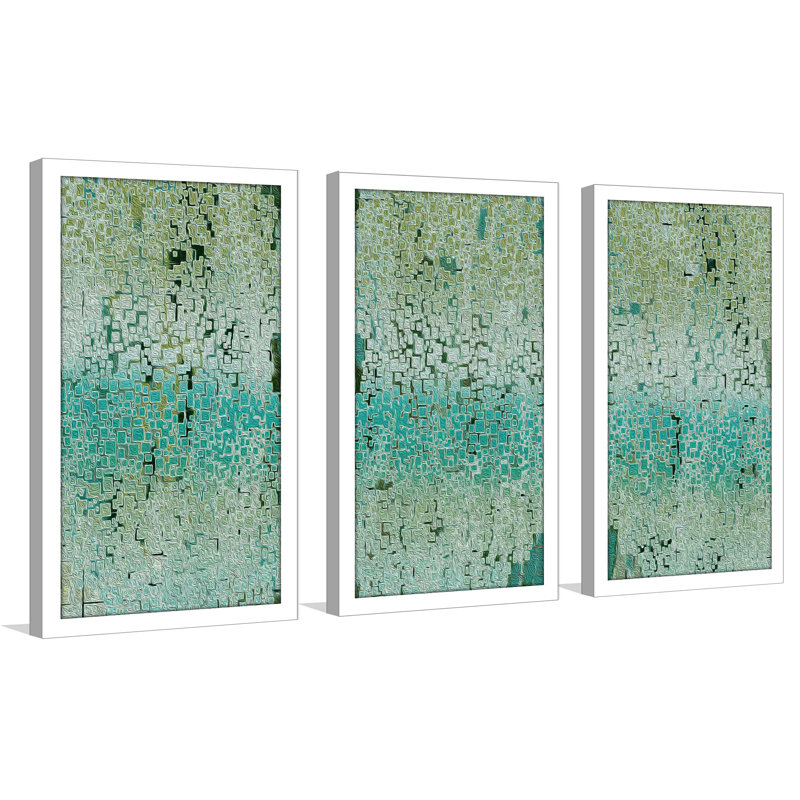 «Illusion AQ Asolo» par Lawrence Studios - cadre photo 3 pièces, impression, L 52,5 po x H 33,5 po x P 1 po, Cadre blanc