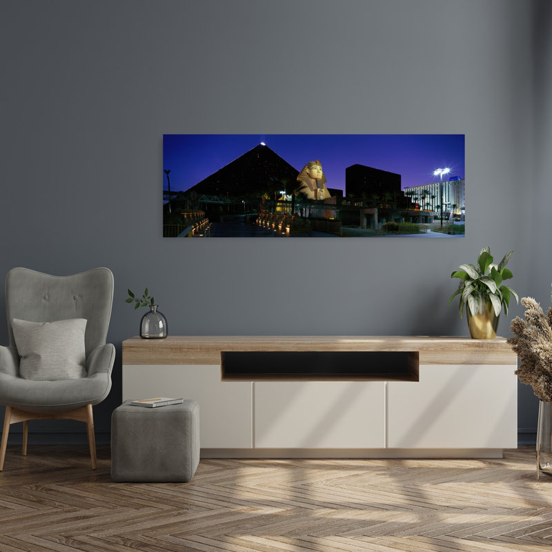 Luxor Hotel Las Vegas Nevada USA 1 Piece Wrapped Canvas Panoramic Wall Art, 40.64 cm H x 121.92 cm W