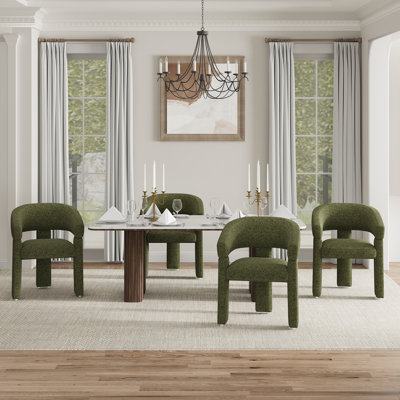 Upholstered Barrel Dining Arm Chair