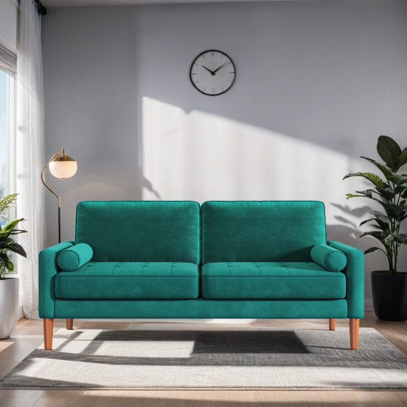 Canapé Moe 67,5, Tissu vert