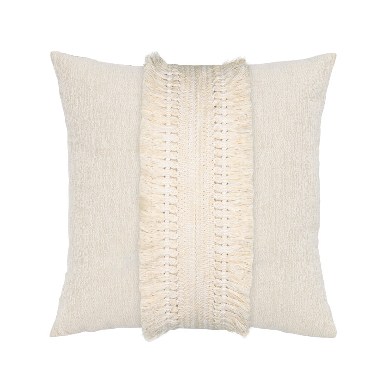 Cascade Crema Woven Accent Pillow Cover & Insert, Square 20"