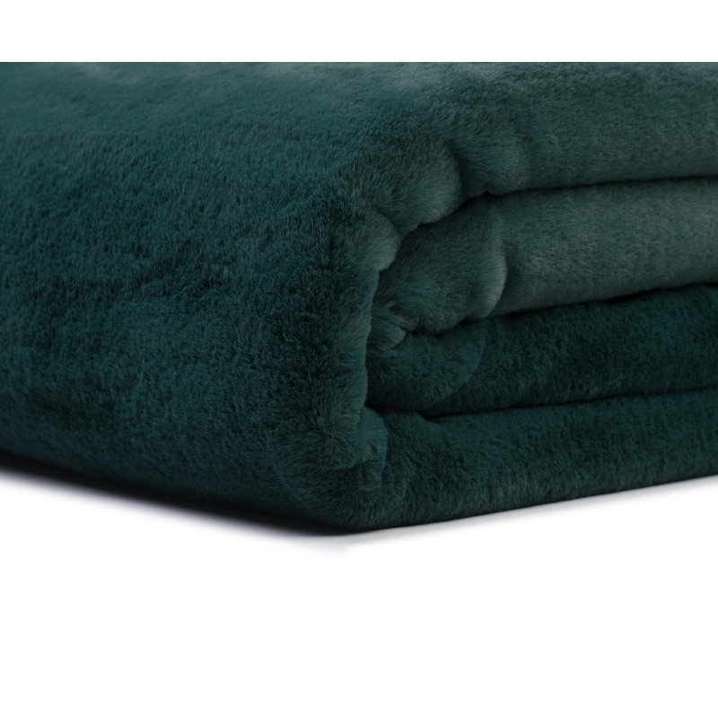 Throw Blanket, W180 x L220cm, Dark Green